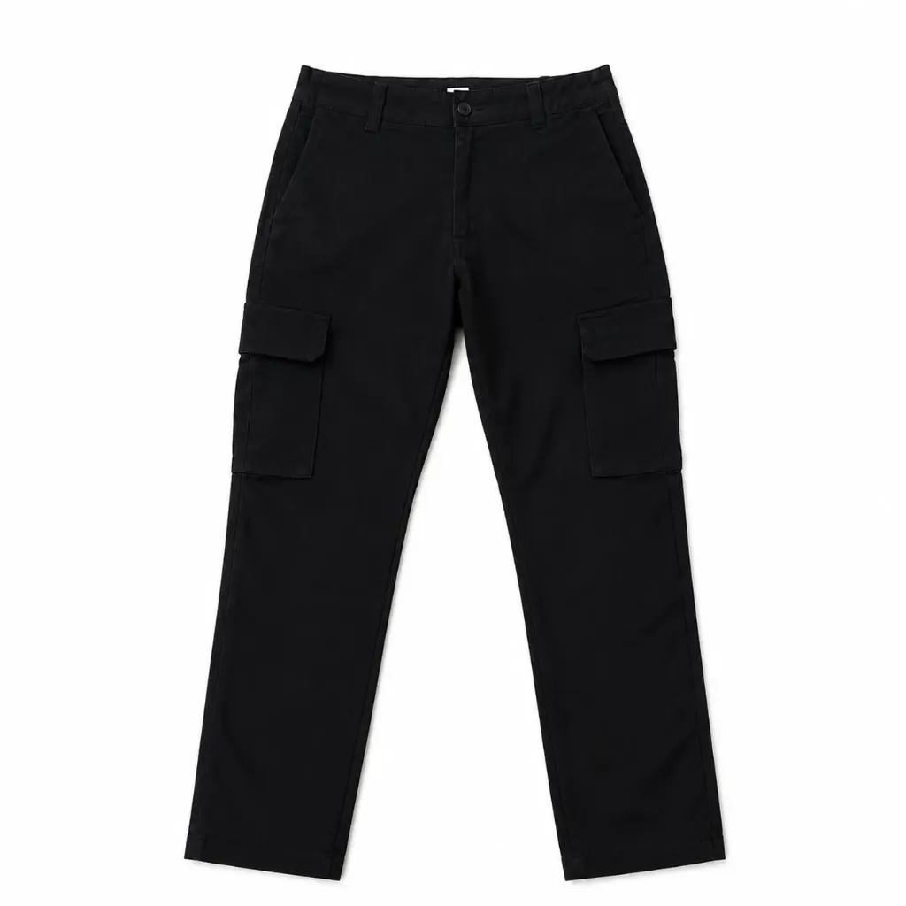 [BLCK PNTS CRG 01] Black Cargo Pants - L